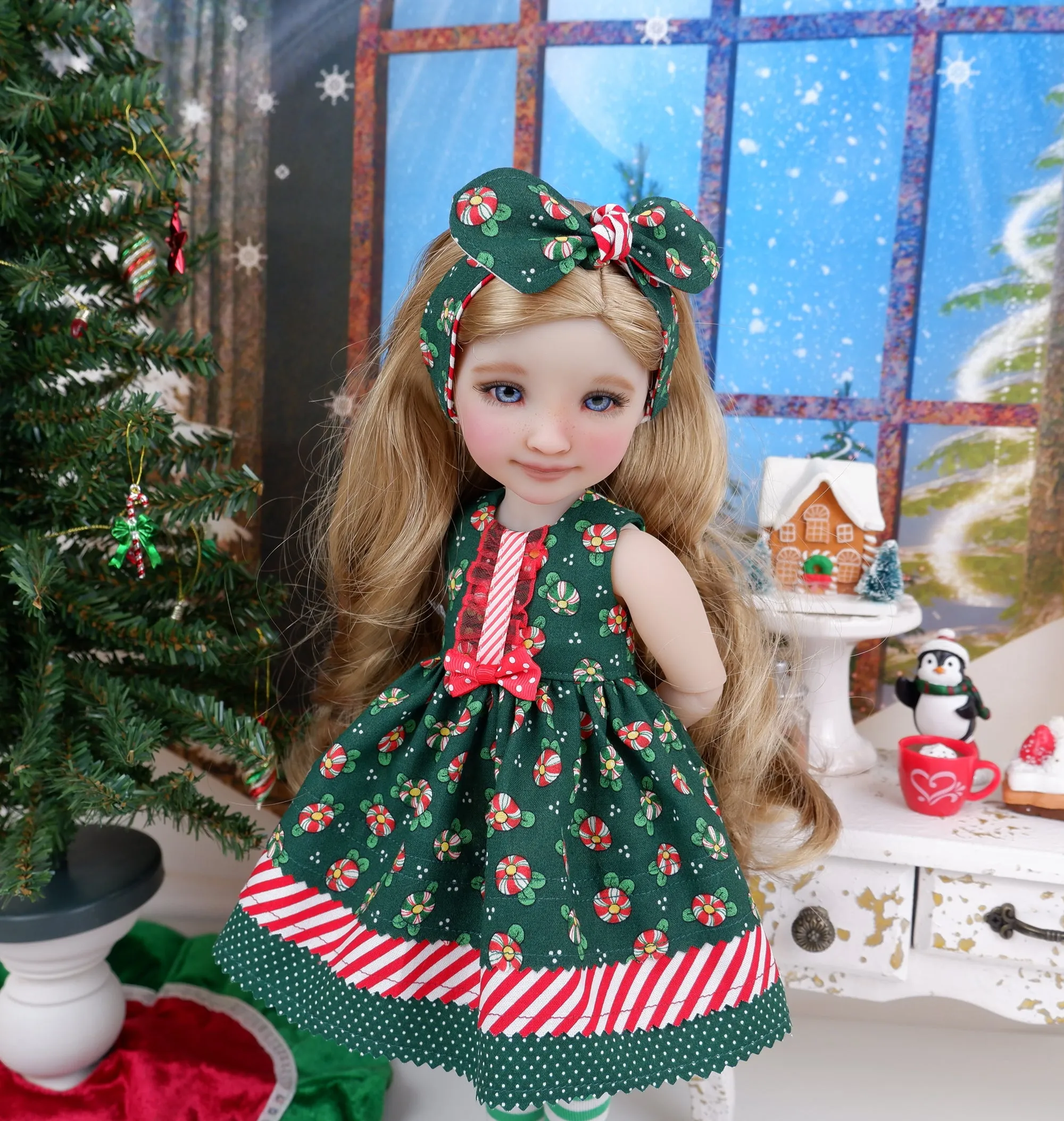 Peppermint Candies - dress with shoes for Ruby Red Fashion Friends doll
