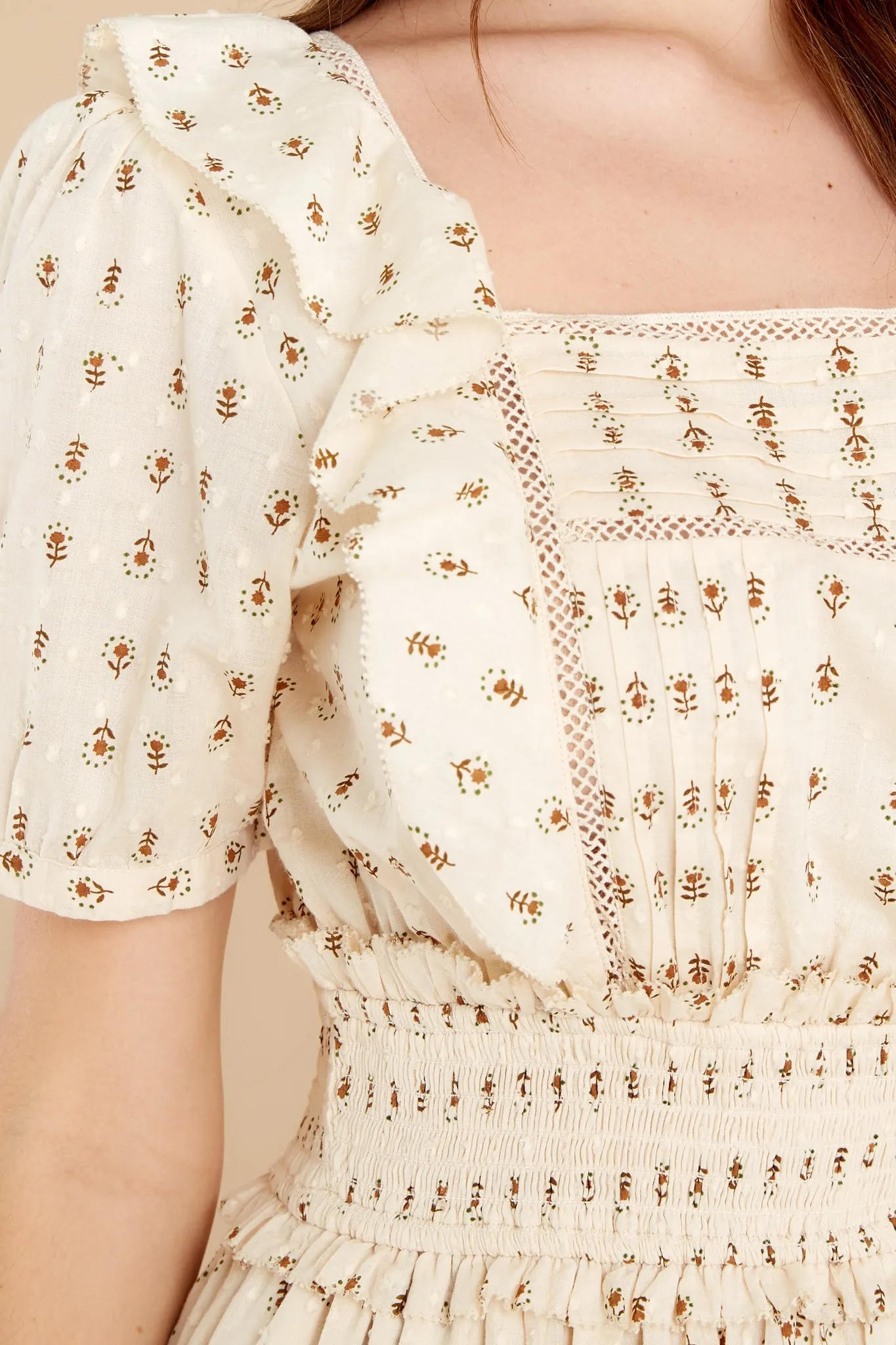 Prairie Folklore Block Print Midi Dress
