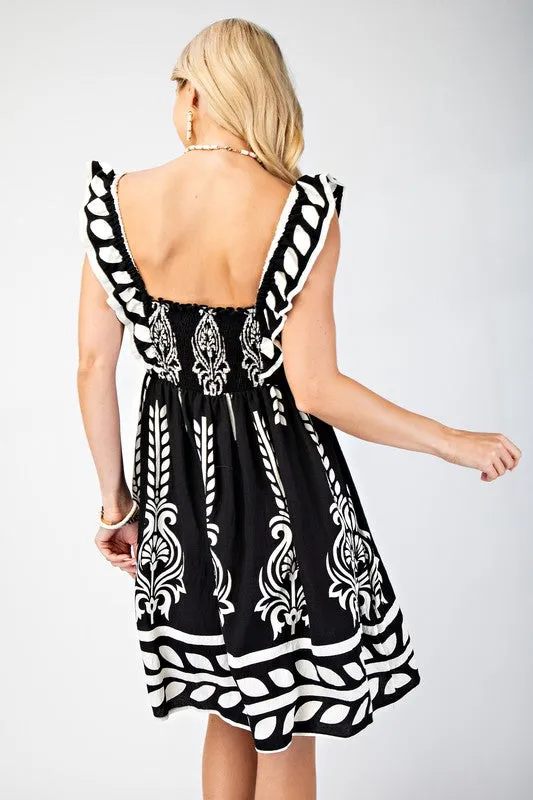 Printed Babydoll Dress