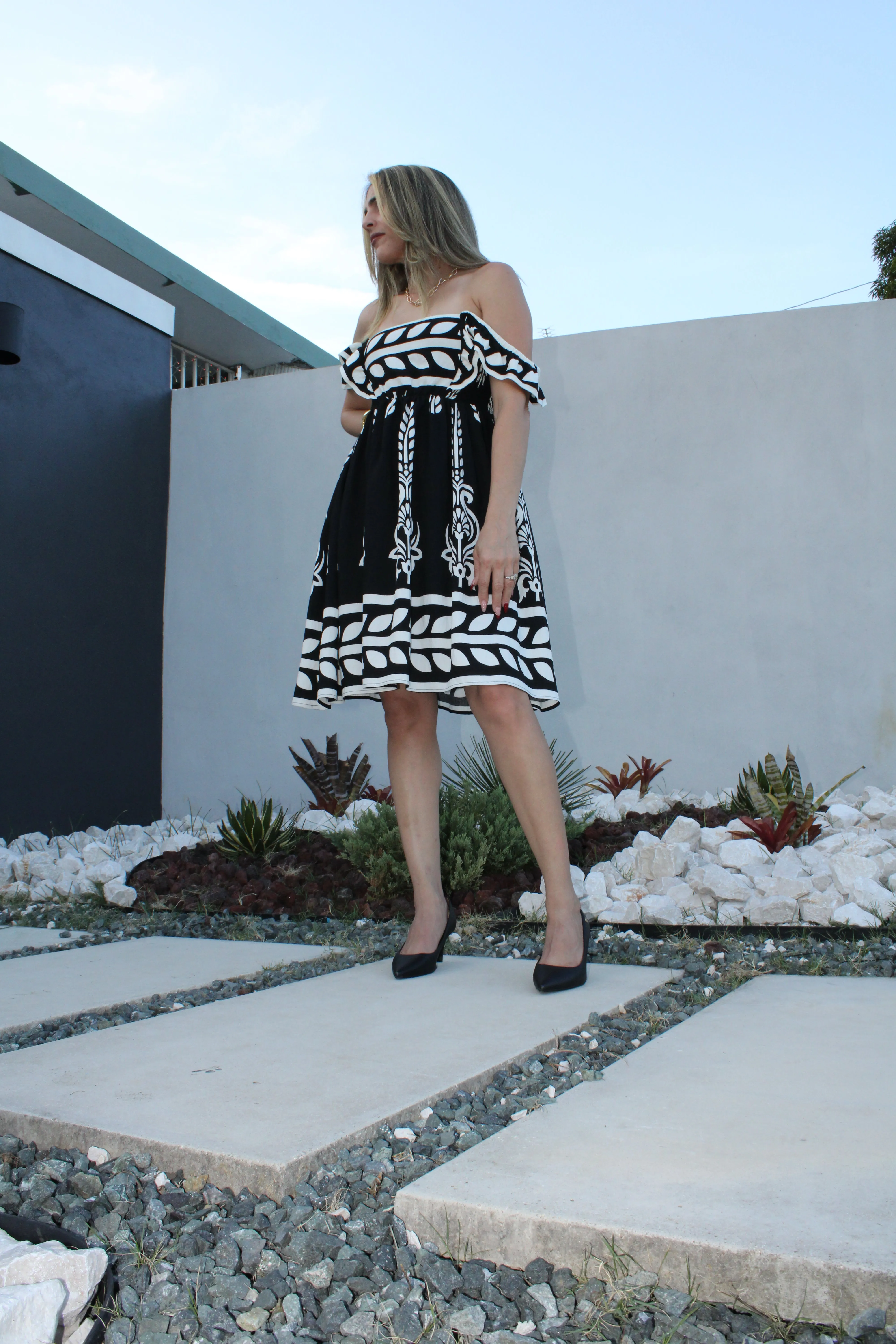 Printed Babydoll Dress