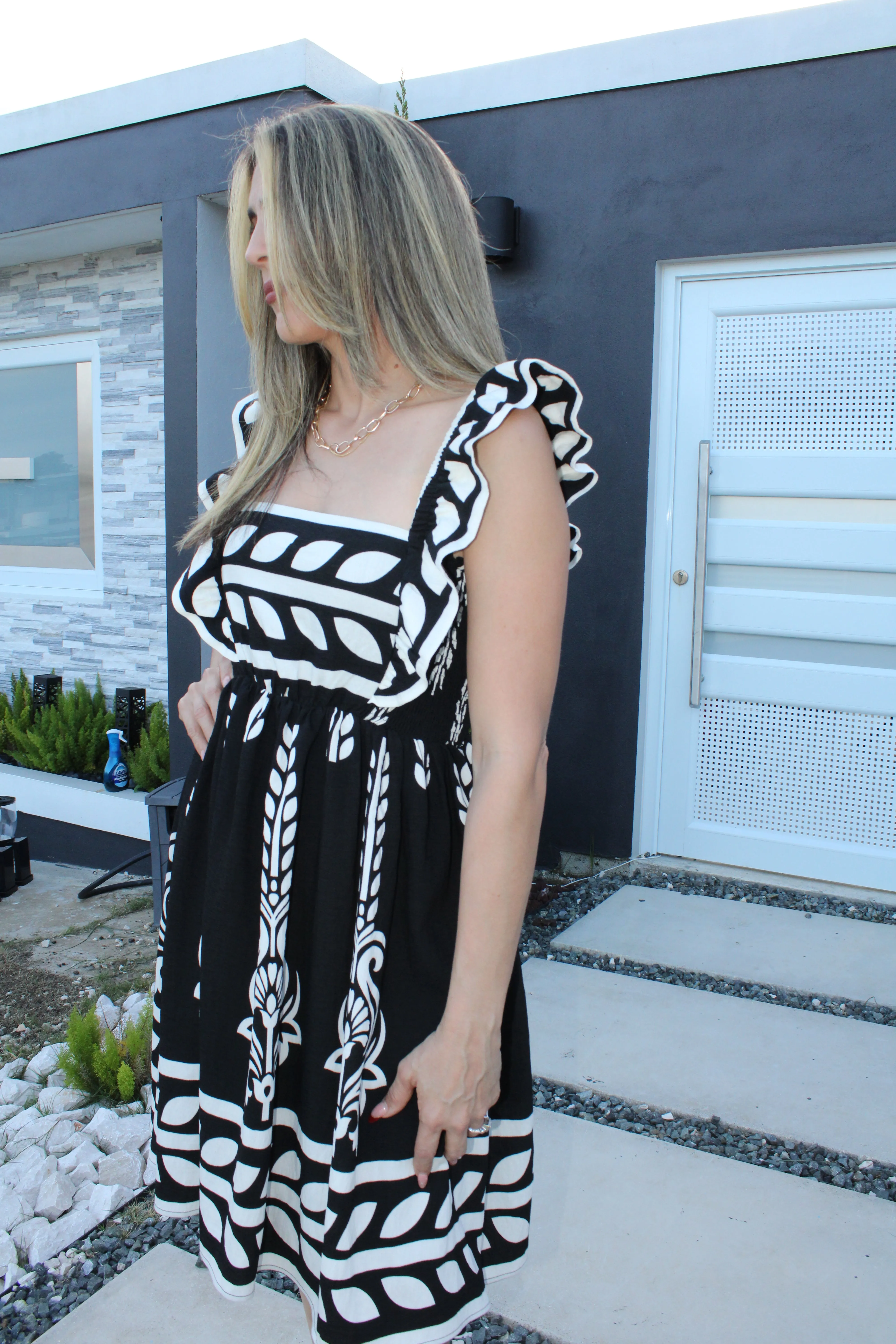 Printed Babydoll Dress
