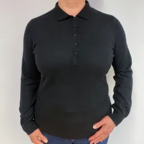 Ralph Lauren Cashmere 1/4 Buttoned Jumper Large