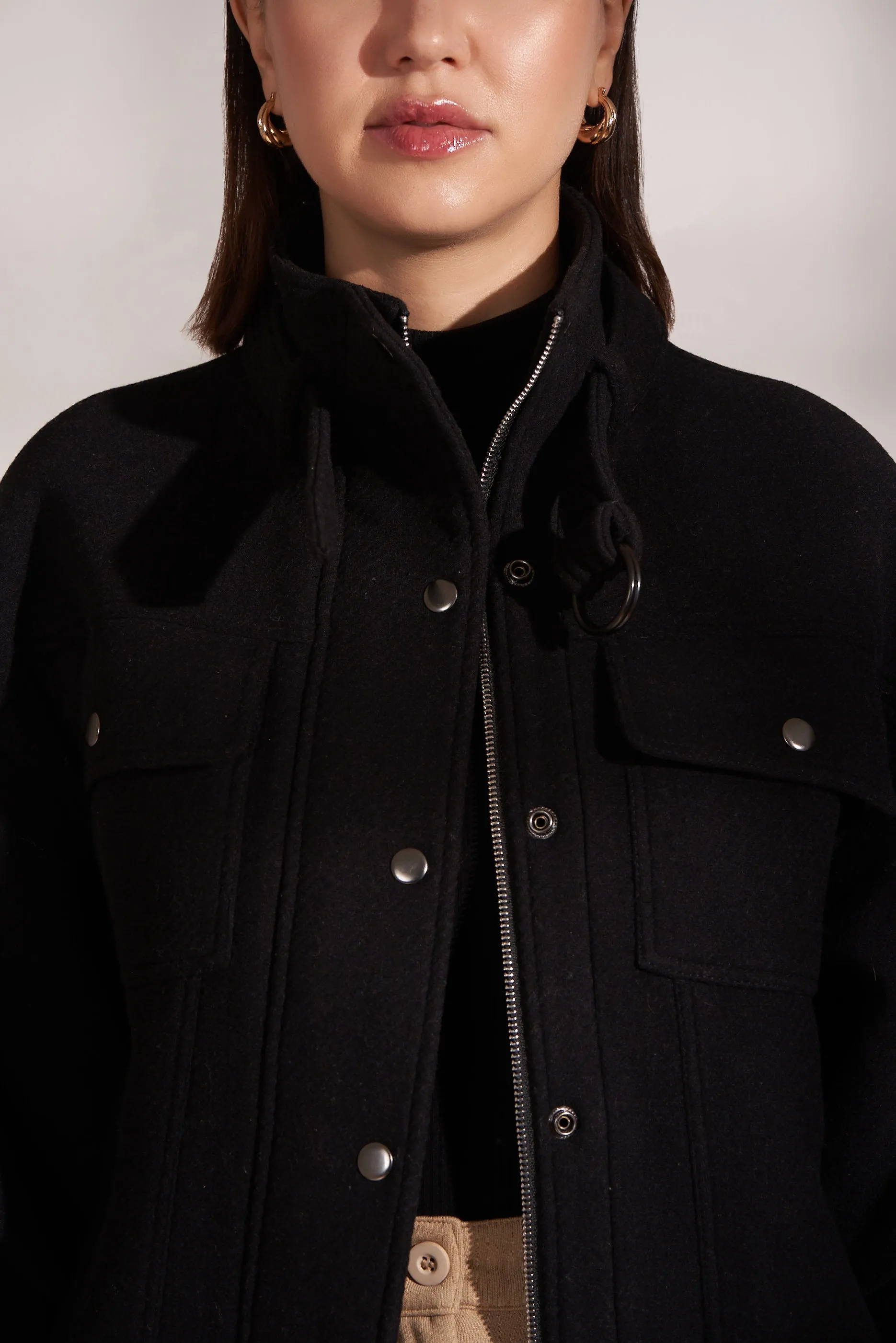 Recycled Wool Ash Bomber
