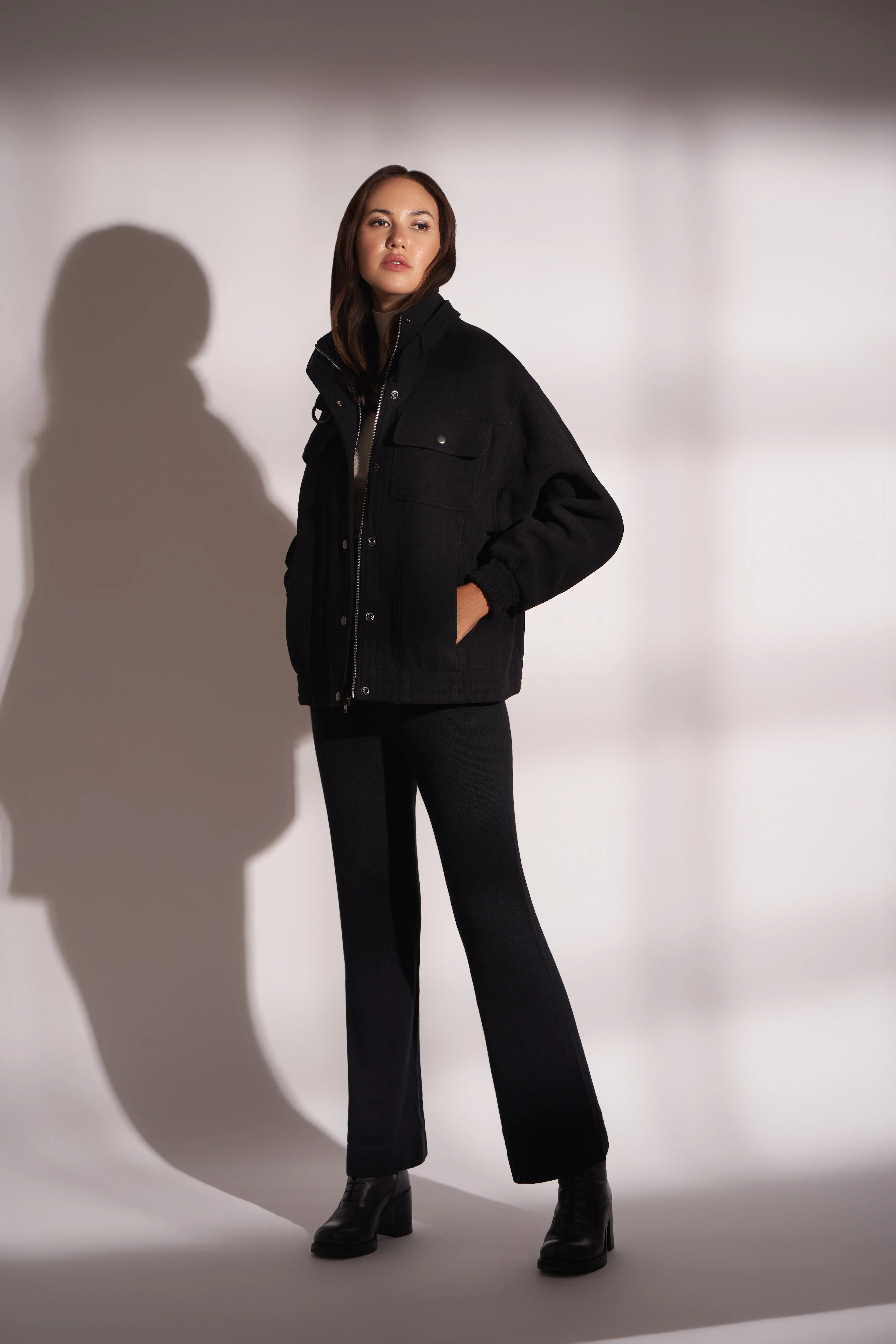 Recycled Wool Ash Bomber