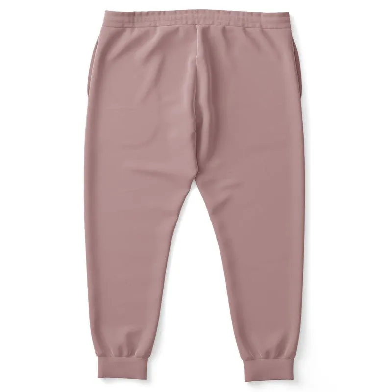 Shaded Pale Pastel Pink Brown Joggers | Unisex | with PLUS sizes | C0M30Y15K30