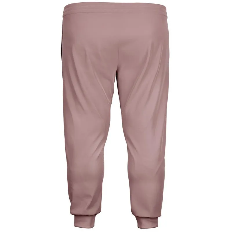 Shaded Pale Pastel Pink Brown Joggers | Unisex | with PLUS sizes | C0M30Y15K30