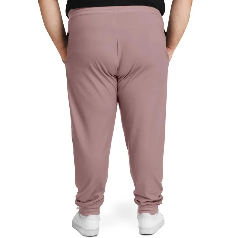 Shaded Pale Pastel Pink Brown Joggers | Unisex | with PLUS sizes | C0M30Y15K30