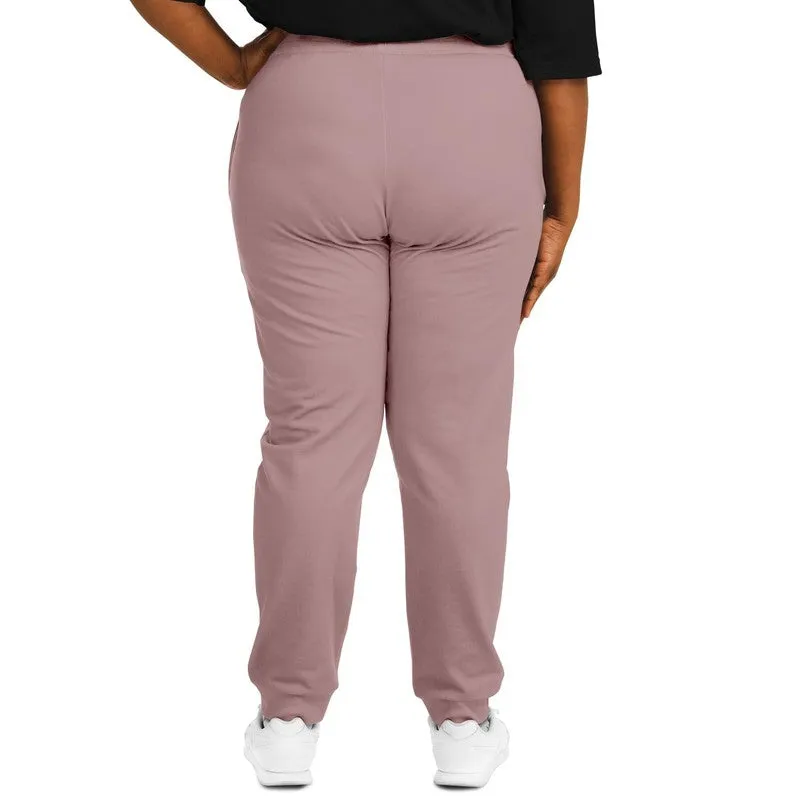 Shaded Pale Pastel Pink Brown Joggers | Unisex | with PLUS sizes | C0M30Y15K30