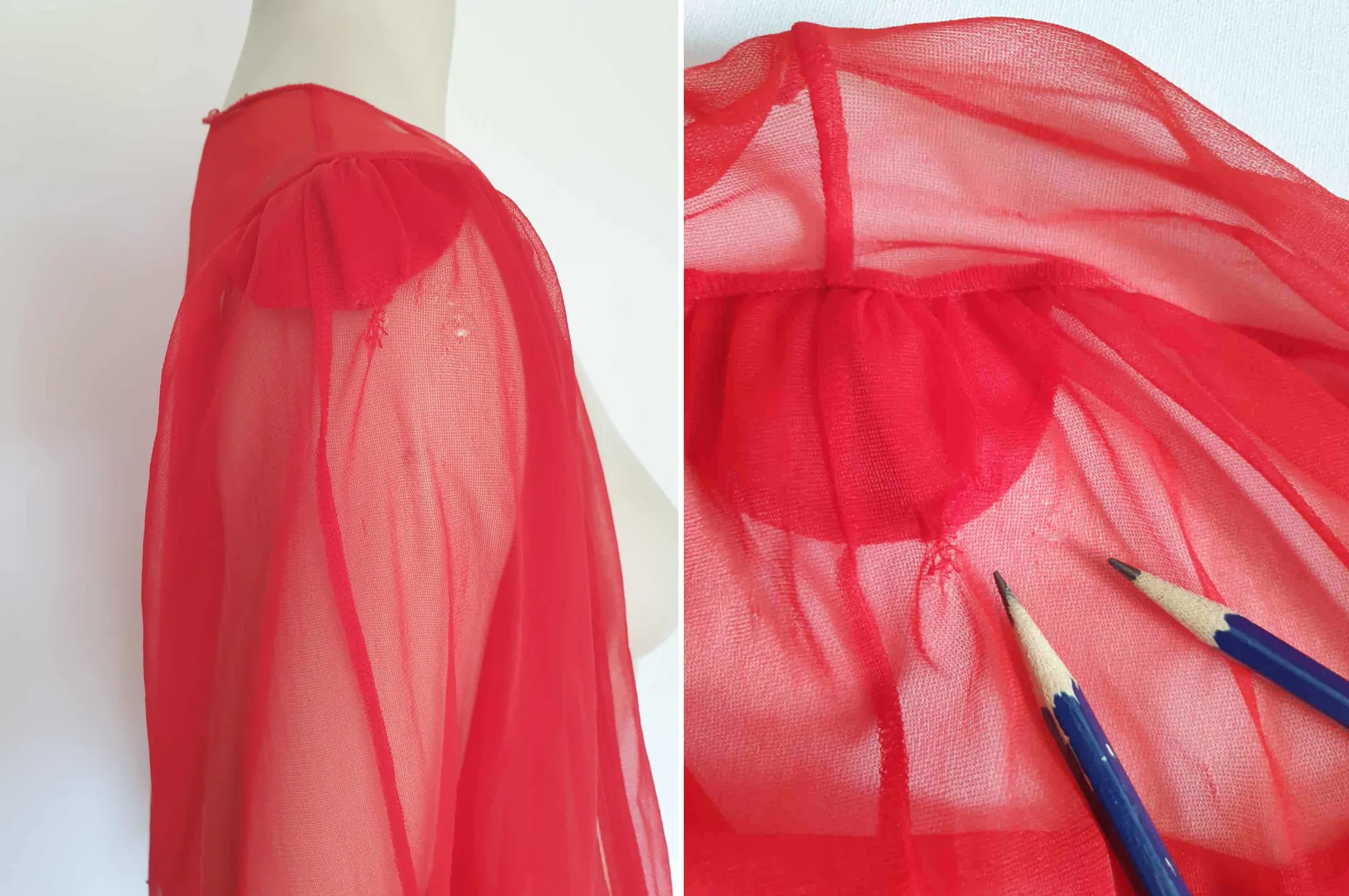 Sheer Red Babydoll Gown & Robe