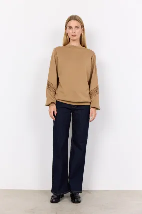 Soya Concept Desert Brown Ladies Knitted Top