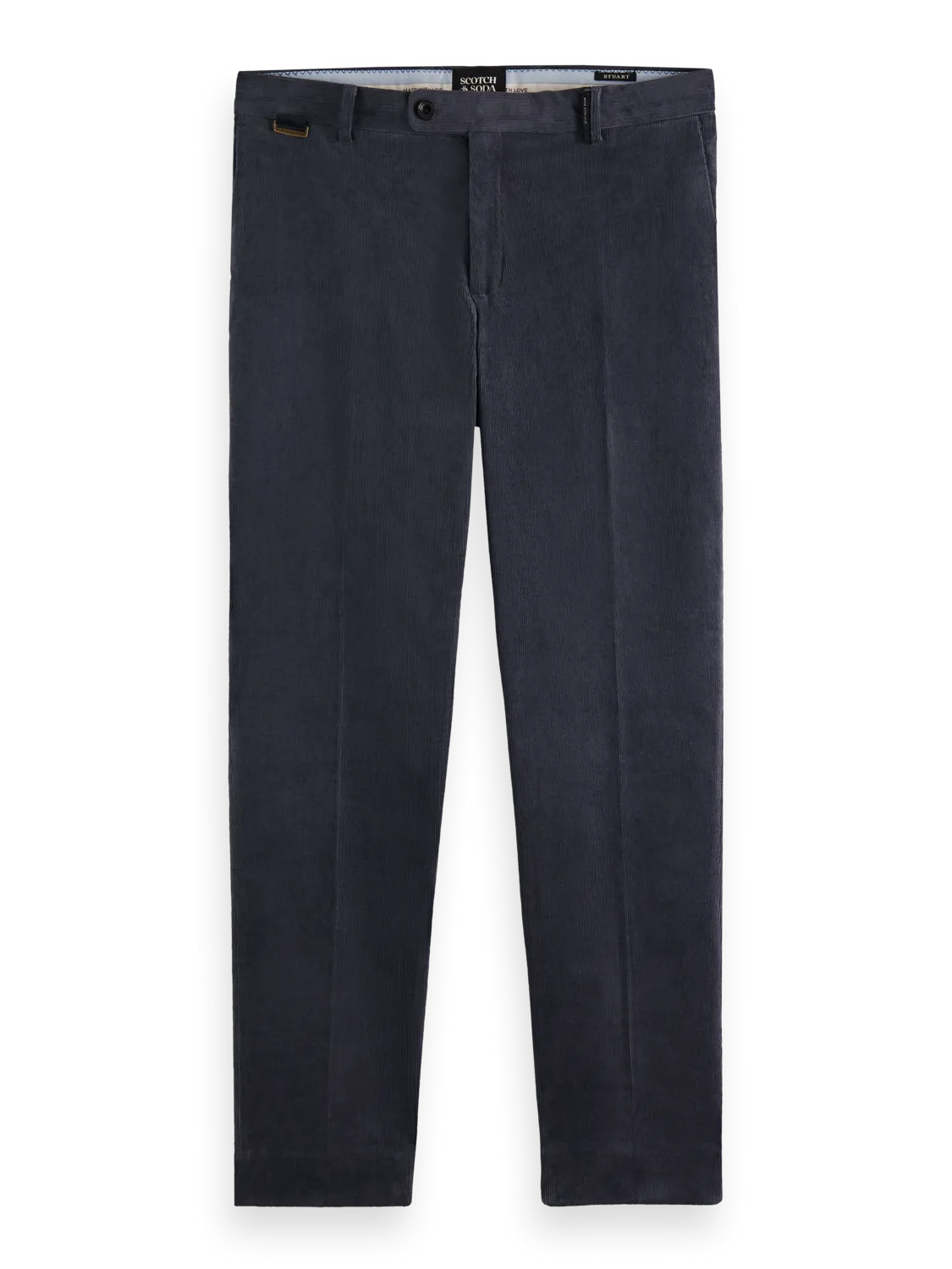 Stuart Regular Slim-Fit Corduroy Chino in Graphite