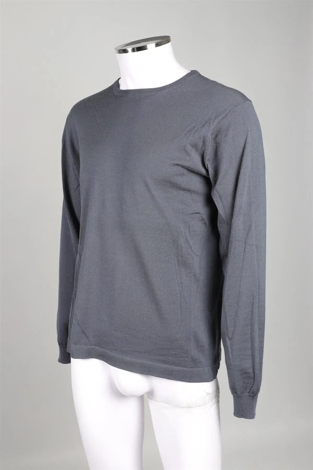THOM SWEENEY GREY MENS WOOL JUMPER XLARGE