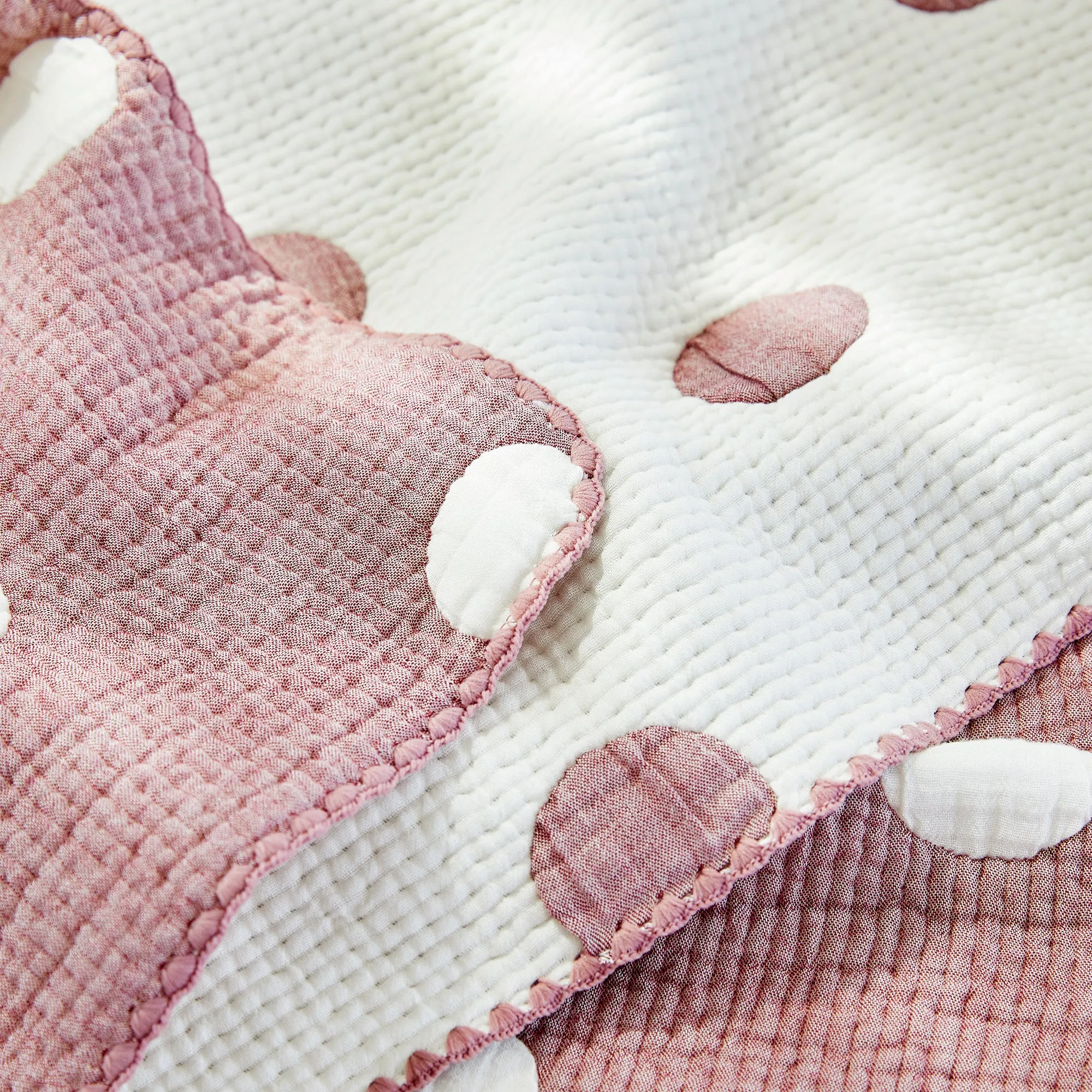 Triple Layer Modal Blanket in Pink & Polka Dot
