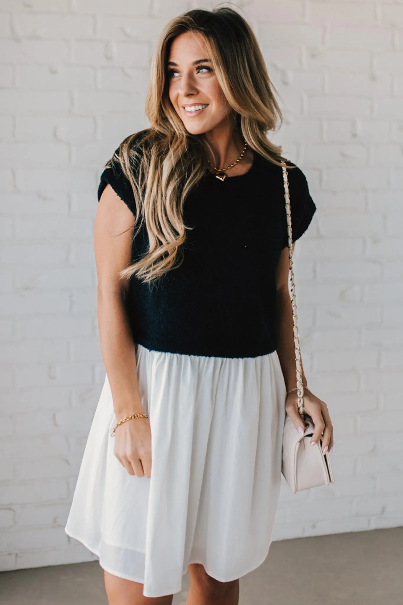 Two Tone Babydoll Dress