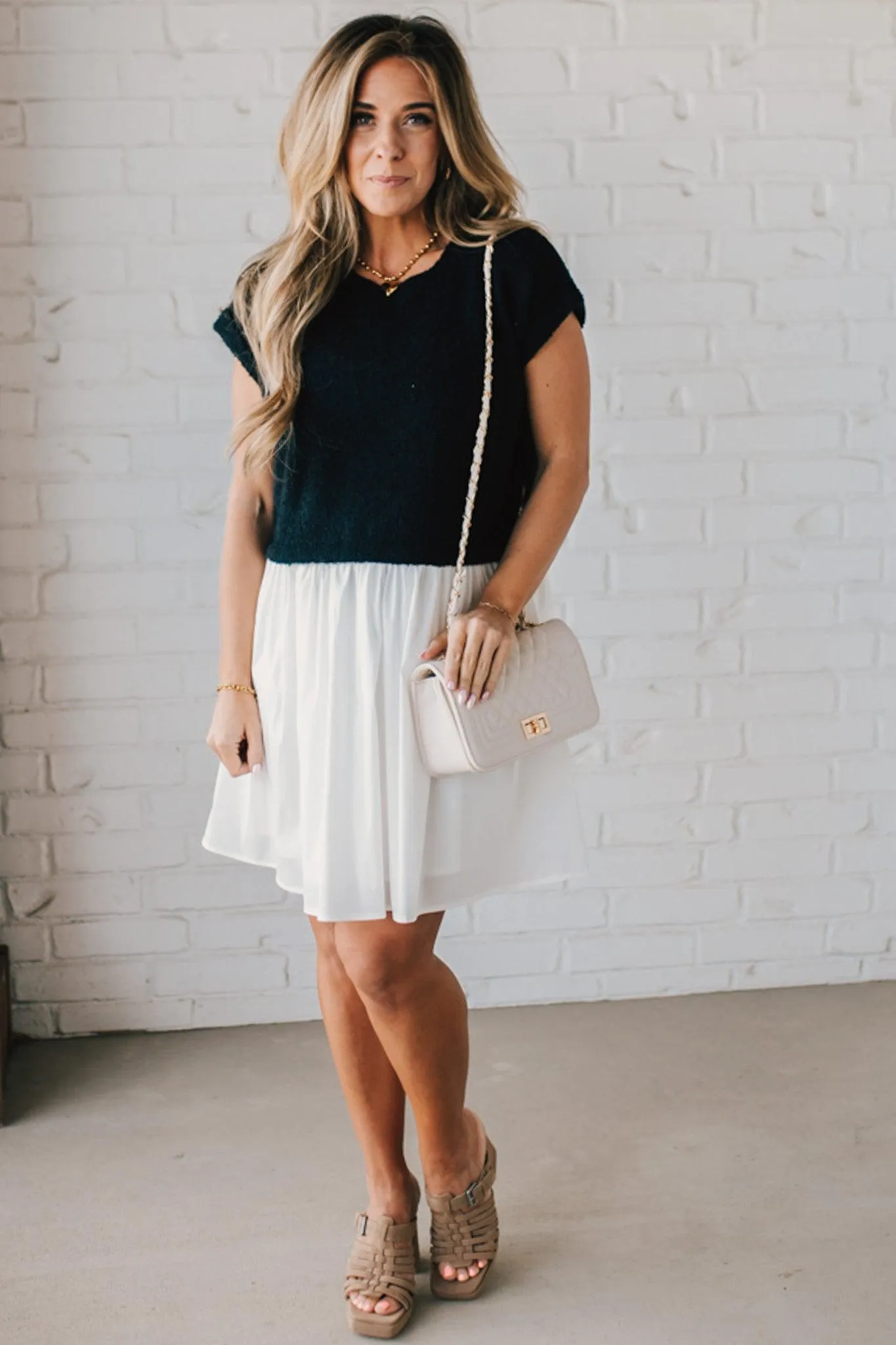 Two Tone Babydoll Dress
