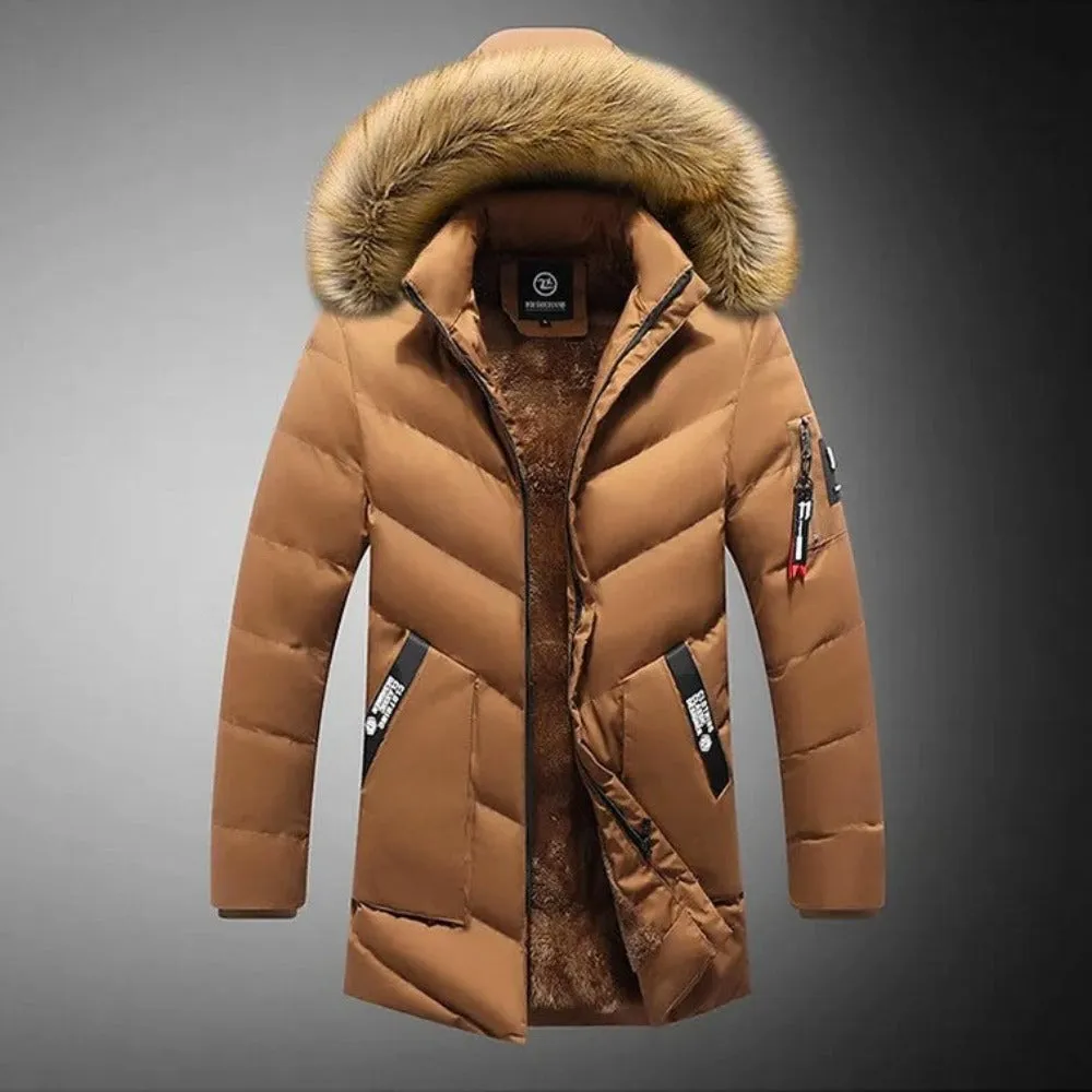 Winter Men's Hooded Long Jacket