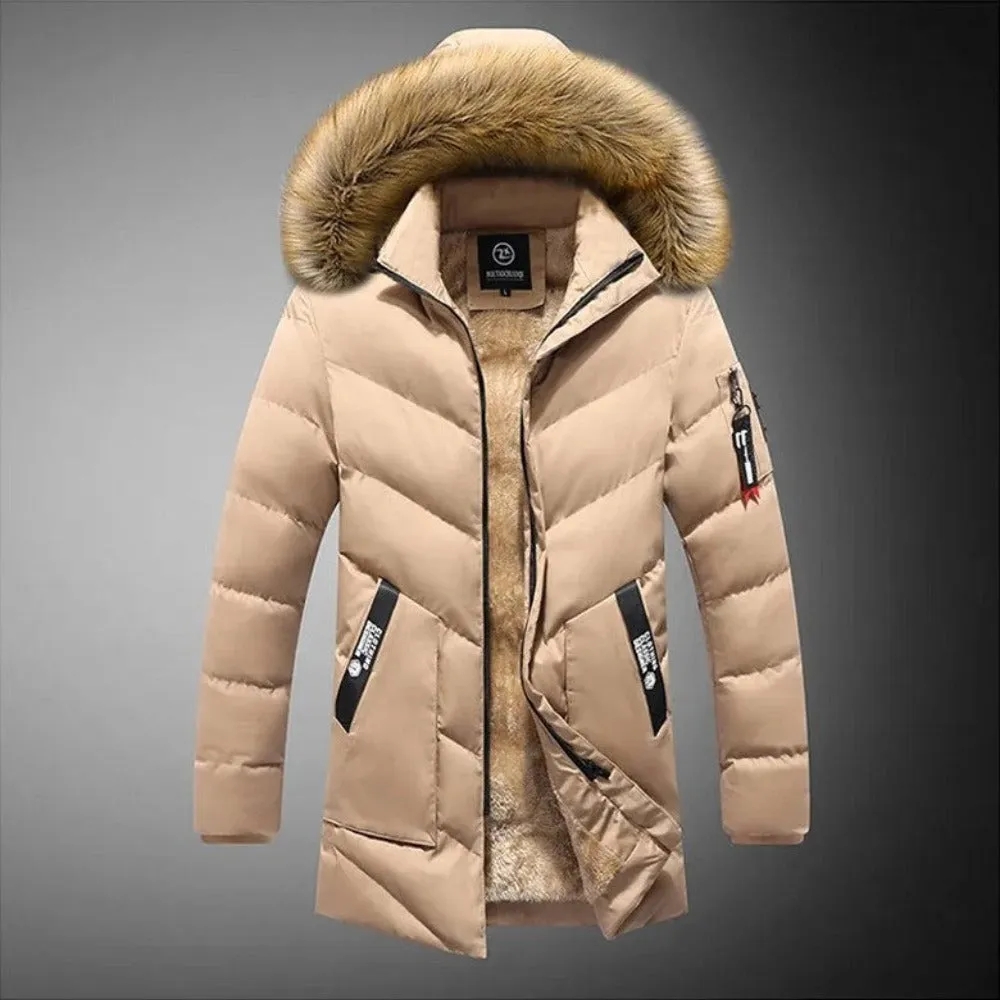 Winter Men's Hooded Long Jacket