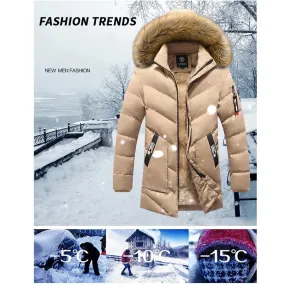 Winter Men's Hooded Long Jacket