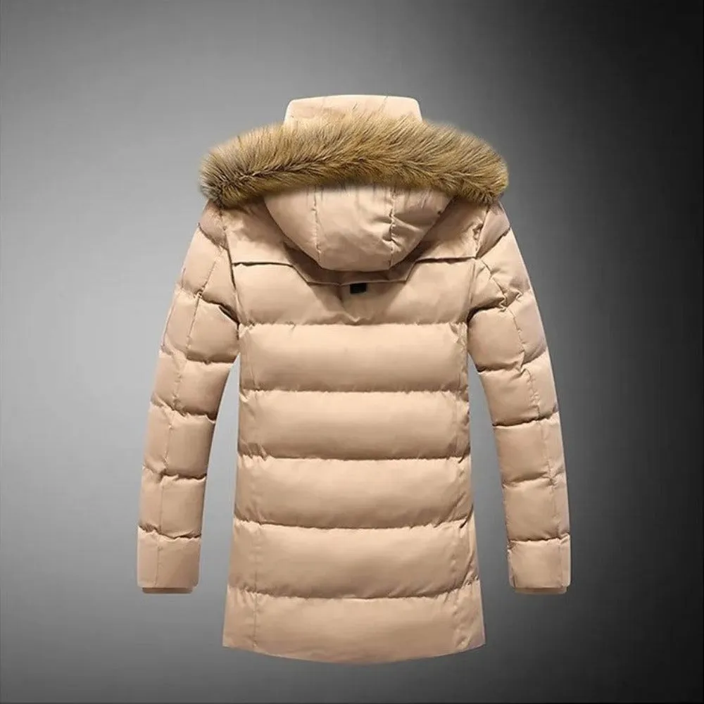 Winter Men's Hooded Long Jacket