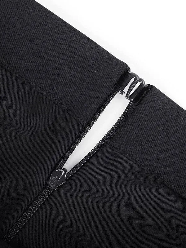 Women Straight Leg Pants with Built-In Shapewear Shorts