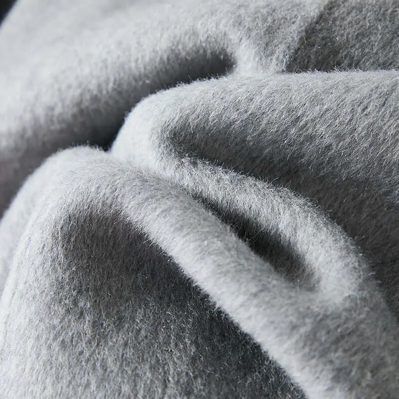 Women's Wool Blend Coat with Polo Collar
