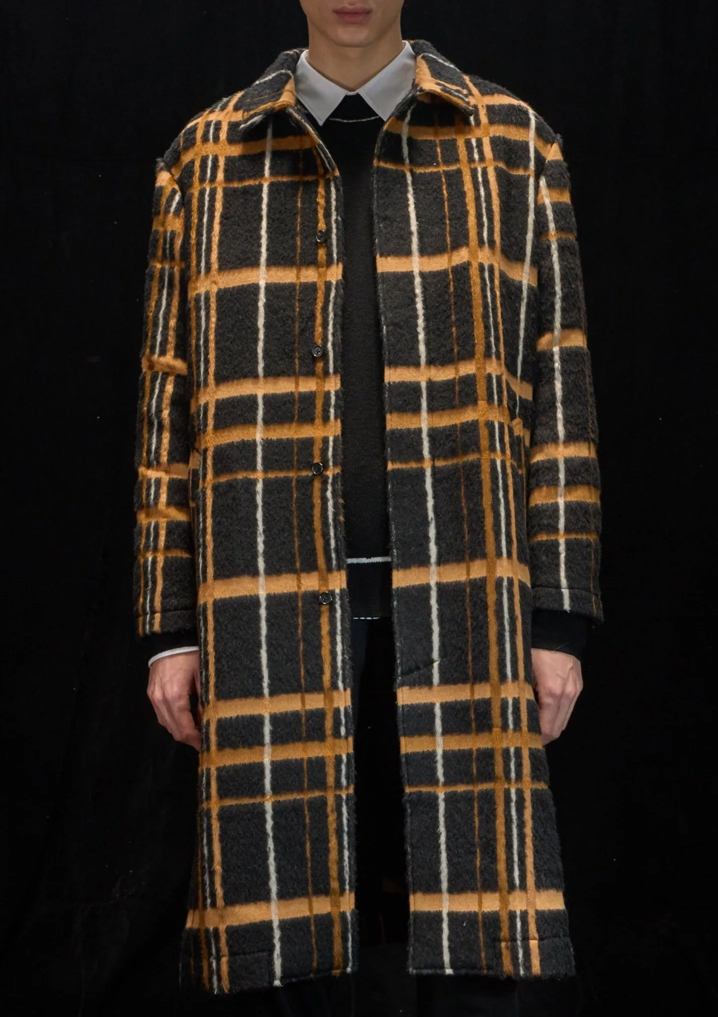 Wool Checked Coat