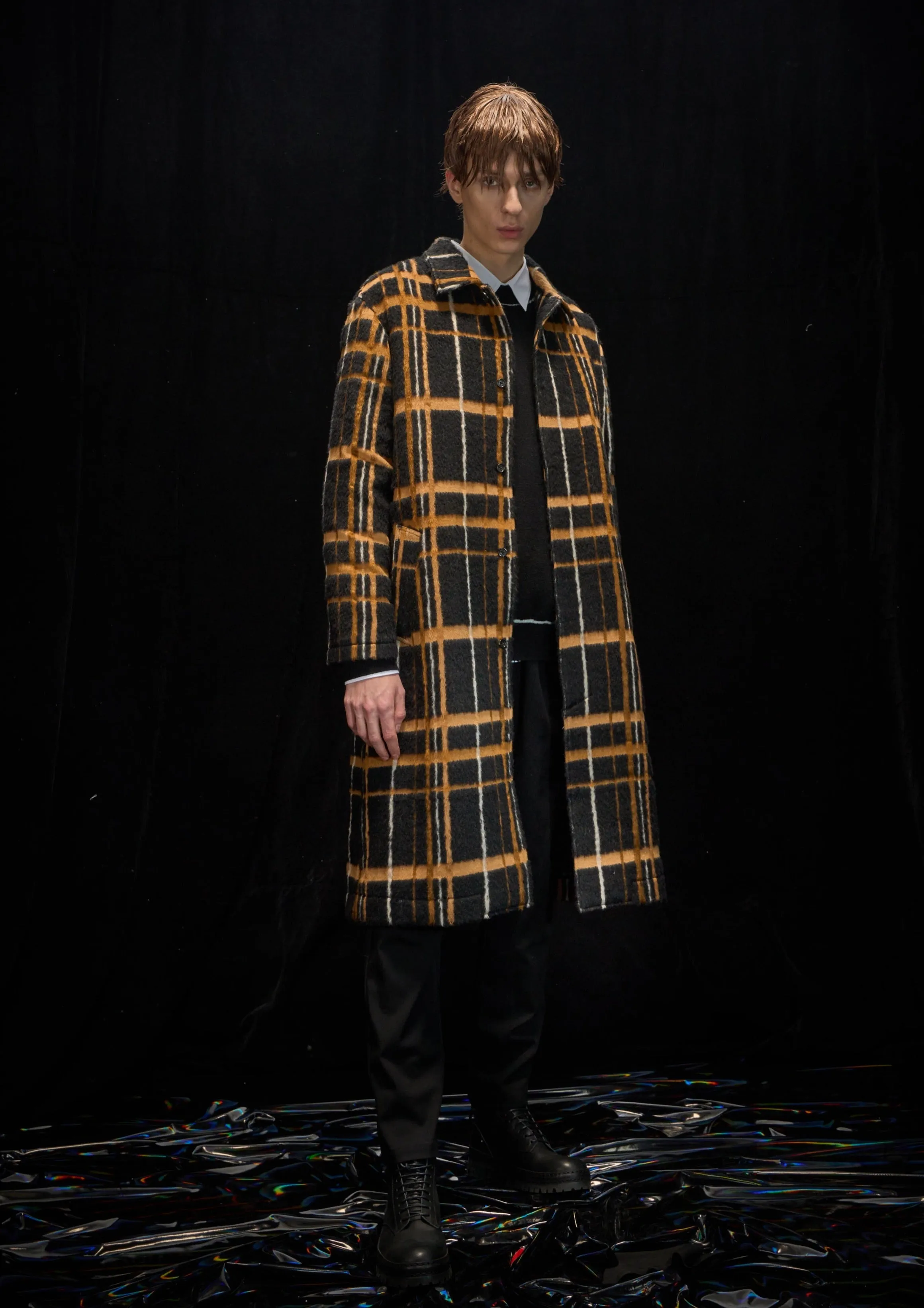 Wool Checked Coat