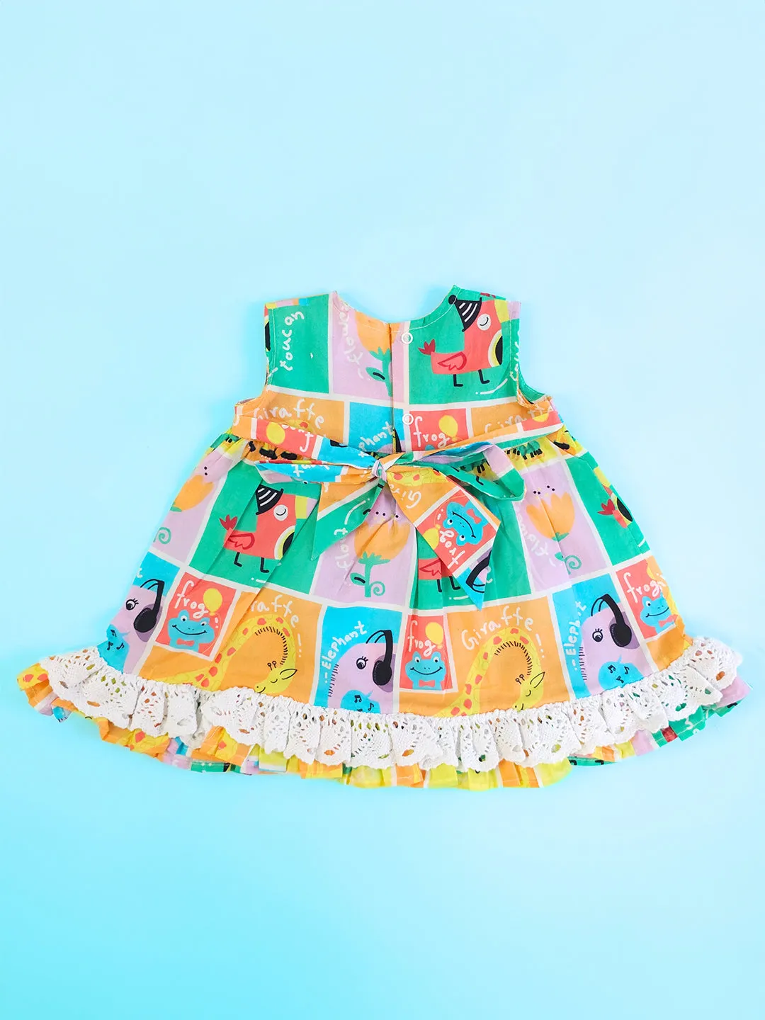 Zoo Crew - Organic Cotton Printed Baby Girl Peony Dress